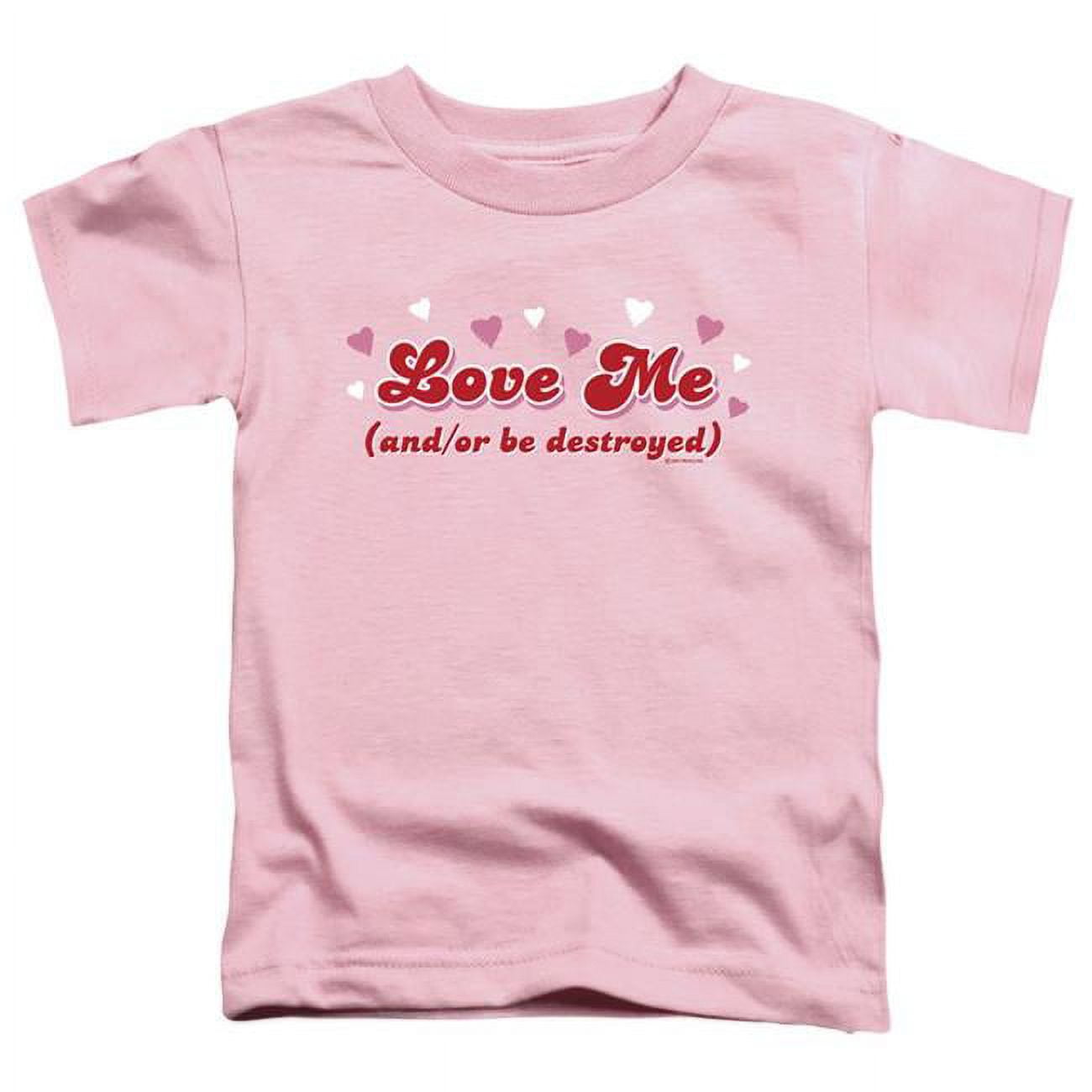 Trevco GSJ166-TT-3 Love Me - Short Sleeve Toddler Tee, Pink - Large ...