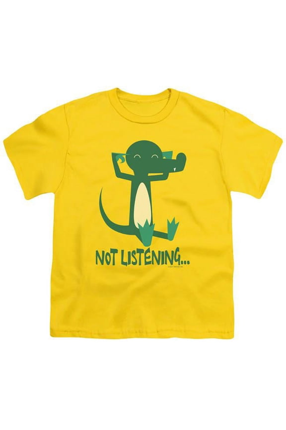 GSY118-YT-4 Not Listening-Short Sleeve Youth 18-1 T-Shirt, Yellow - Extra Large