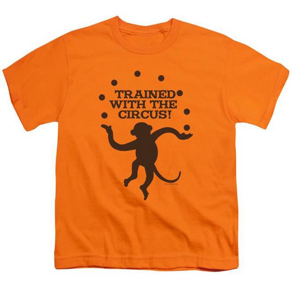 Trevco GSY165-YT-2 Trained with the Circus-Short Sleeve Youth 18-1 T-Shirt, Orange - Medium