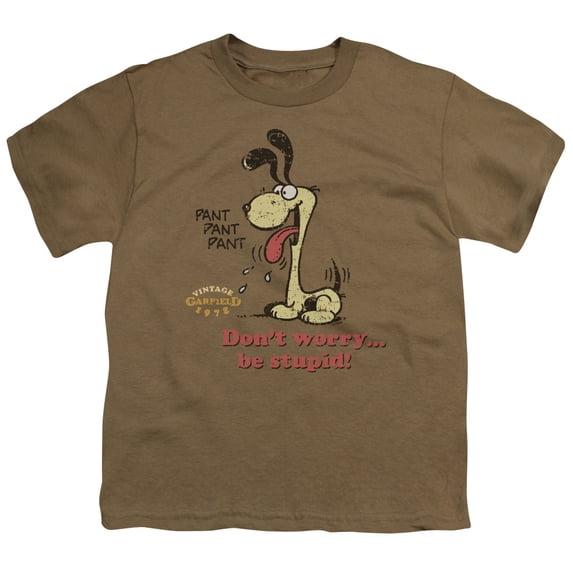 Garfield - Dont Worry Be Stupid - Youth Short Sleeve Shirt - X-Large