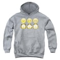 thumbnail image 1 of Trevco Garfield-Emojis Youth Pull-Over Hoodie- Athletic Heather - XL, 1 of 1
