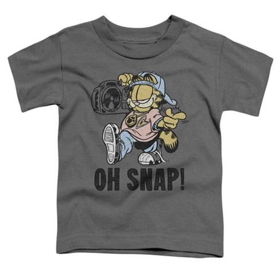 Trevco Garfield-Oh Snap Short Sleeve Toddler Tee- Charcoal - Small 2T