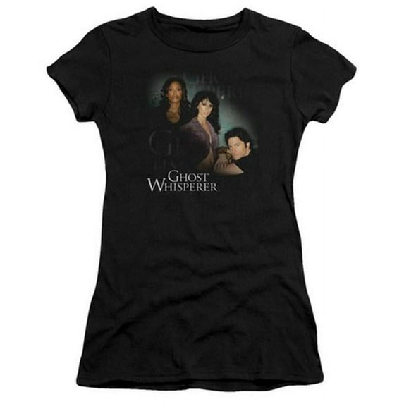 Trevco Ghost Whisperer-Diagonal Cast - Short Sleeve Junior Sheer Tee - Black- 2X