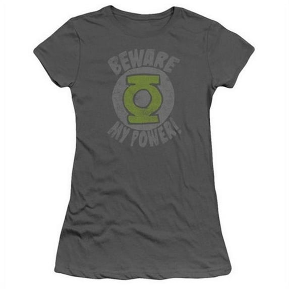 Green Lantern DC Comics Beware My Power! Distressed Ring Logo Jrs Sheer T-Shirt