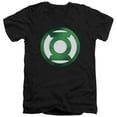 thumbnail image 1 of Green Lantern DC Comics Green Chrome Logo Adult V-Neck T-Shirt Tee, 1 of 1