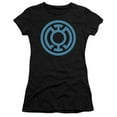 thumbnail image 1 of Trevco Green Lantern-Lt Blue Emblem Short Sleeve Junior Sheer Tee, Black - Medium, 1 of 1
