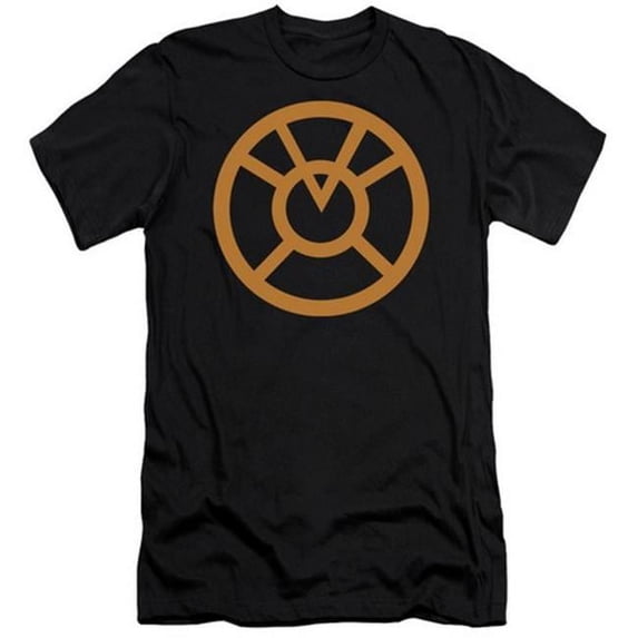 Trevco Green Lantern-Orange Emblem Short Sleeve Adult 30-1 Tee, Black - 2X