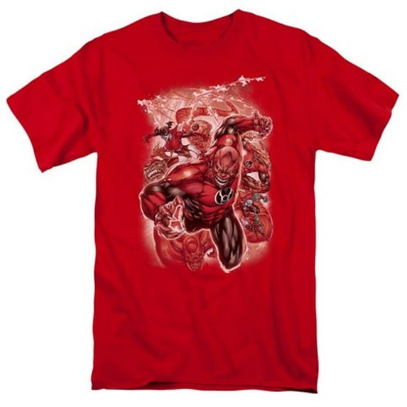 Trevco Green Lantern-Red Lanterns No.1 - Short Sleeve Adult 18-1 Tee - Red- 5X