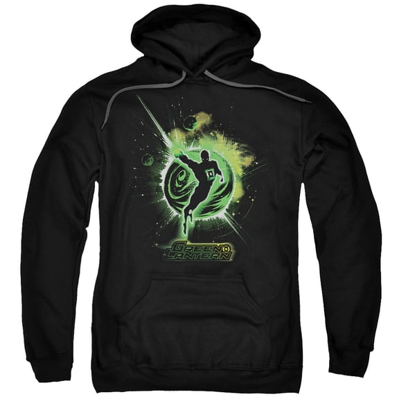Green Lantern Men's Shadow Lantern Hooded Sweatshirt XXX-Large Black