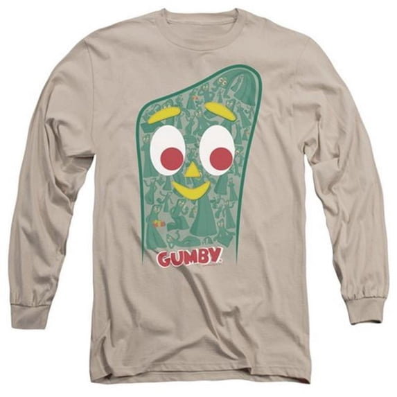 Gumby Green Clay Character Inside Gumby Adult Long Sleeve T-Shirt Tee