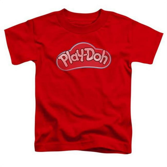 Trevco  HBRO153C-TT-3 Play Doh & Lid Toddler Short Sleeve T-Shirt, Red - Large 4T