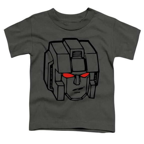 Trevco HBRO198-TT-1 Transformer Starscream Head-Short Sleeve Toddler Tee, Charcoal - Small 2T