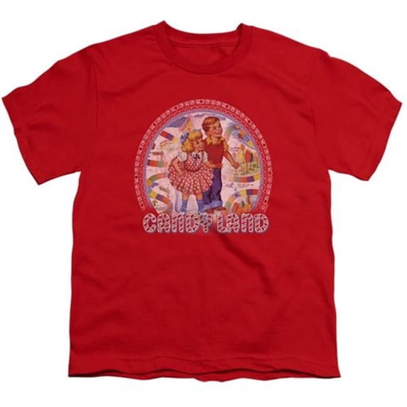 Trevco HBRO289-YT-2 Candy Land Youth 18 by 1 Long Sleeve T-Shirt - Red, Medium
