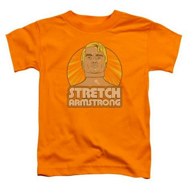 Trevco  HBRO290-TT-1 Stretch Armstrong Badge Toddler Short Sleeve T-Shirt - Orange, Small 2T