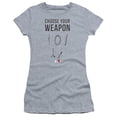 thumbnail image 1 of Trevco  HBRO298-JS-5 Stretch Armstrong Badge Juniors Sheer Cap Sleeve T-Shirt - Athletic Heather, 2X, 1 of 1
