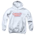 thumbnail image 1 of Trevco  HBRO302-YFTH-4 Stretch Armstrong Badge Youth Hooded Sweatshirt - White, Extra Large, 1 of 1