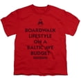 thumbnail image 1 of Trevco  HBRO306B-YT-2 Monopoly & Lifestyle Vs Budget-Short Sleeve Youth 18-1 T-Shirt, Red - Medium, 1 of 1