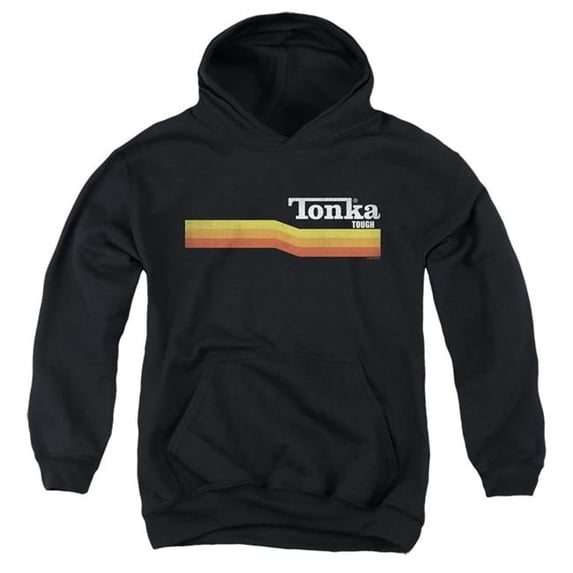 Trevco HBRO430-YFTH-4 Tonka & Tonka Stripe-Youth Pull-Over Hoodie, Black - Extra Large