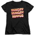thumbnail image 1 of Trevco  HBRO453-WT-3 Women Hungry Hungry Hippos & Hungry Vintage Logo-Short Sleeve Tee, Black - Large, 1 of 1