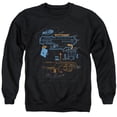 thumbnail image 1 of Trevco  HBRO457-AS-1 Nerf & Deconstructed Nerf Gun-Adult Crewneck Sweatshirt, Black - Small, 1 of 1
