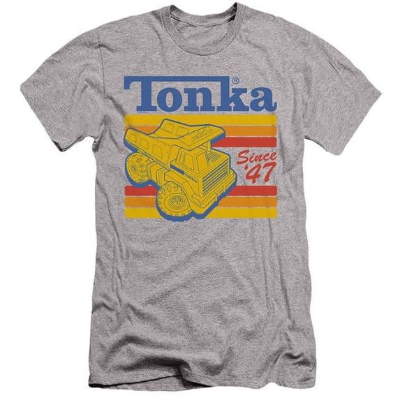 Trevco HBRO463-SF-5 Tonka & Since 47-Short Sleeve 30-1 Adult T-Shirt, Athletic Heather - 2X