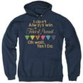 thumbnail image 1 of Trevco  HBRO490-AFTH-2 Trivial Pursuit & I Always Win-Adult Pull-Over Hoodie, Navy - Medium, 1 of 1