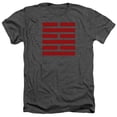 thumbnail image 1 of Trevco HBRO924-HA-6 G.I. Joe & Snake Eyes Symbol-Adult Heather T-Shirt, Black - 3X, 1 of 1