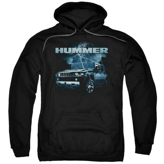 Trevco HMR104-AFTH-6 Hummer Stormy Ride Pull-Over Hoodie T-Shirt for Adult, Black - 3XL