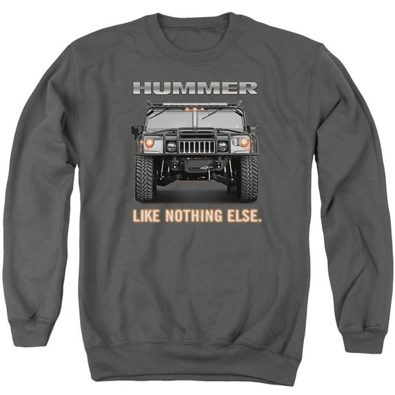 Trevco HMR108-AS-2 Hummer Like Nothing Else Crewneck Sweatshirt for Adult, Charcoal - Medium