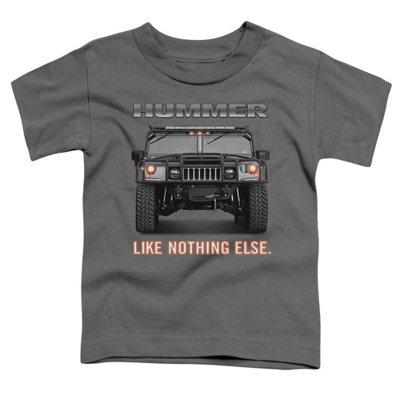 Trevco HMR108-TT-2 Hummer Like Nothing Else Short Sleeve Toddler T-Shirt, Charcoal - Medium 3T