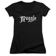 thumbnail image 1 of Trevco HP1002B-JV-1 Harry Potter & Muggle-Junior V-Neck T-Shirt, Black - Small, 1 of 2