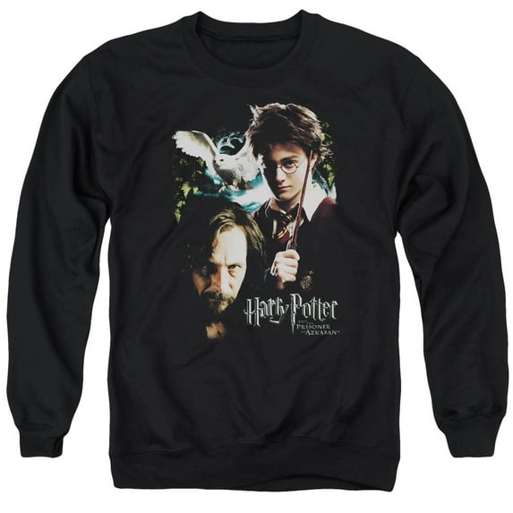 Trevco HP3001-AS-5 Harry Potter & Harry, Sirius-Adult Crewneck Sweatshirt, Black - 2X