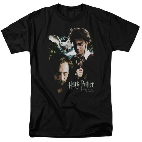 Trevco HP3001-AT-4 Harry Potter & Harry, Sirius Short Sleeve Adult 18-1 T-Shirt, Black - Extra Large
