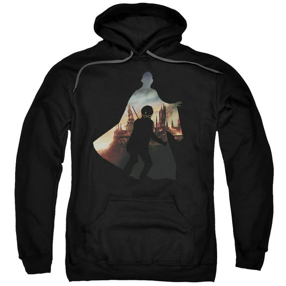Trevco HP7008-AFTH-3 Harry Potter & Voldemort Looms Adult Pull Over Hoodie, Black - Large