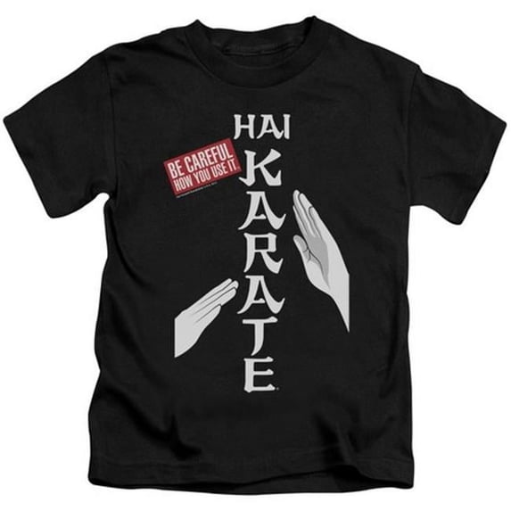 Trevco Hai Karate-Be Careful Short Sleeve Juvenile 18-1 Tee- Black - Small 4