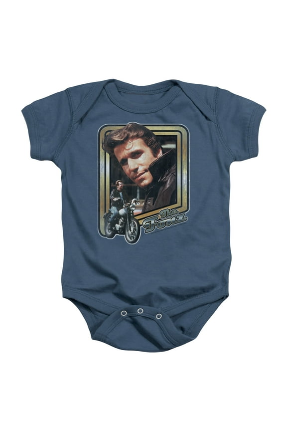 Happy Days-The Fonz - Infant Snapsuit - Indigo- Large 18 Mos