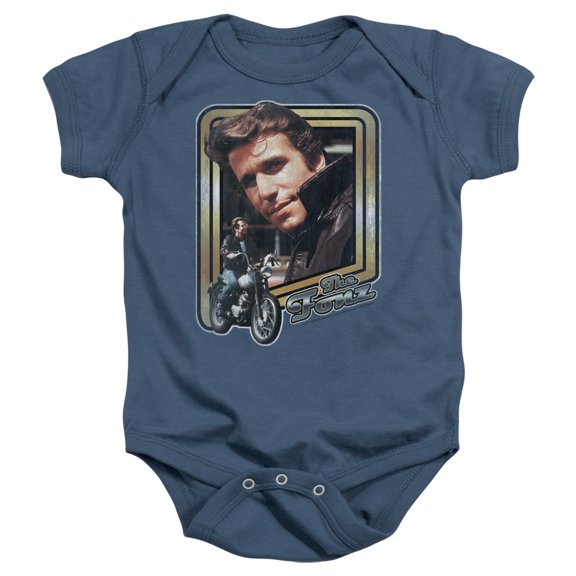 Trevco Happy Days-The Fonz - Infant Snapsuit - Indigo- Large 18 Mos