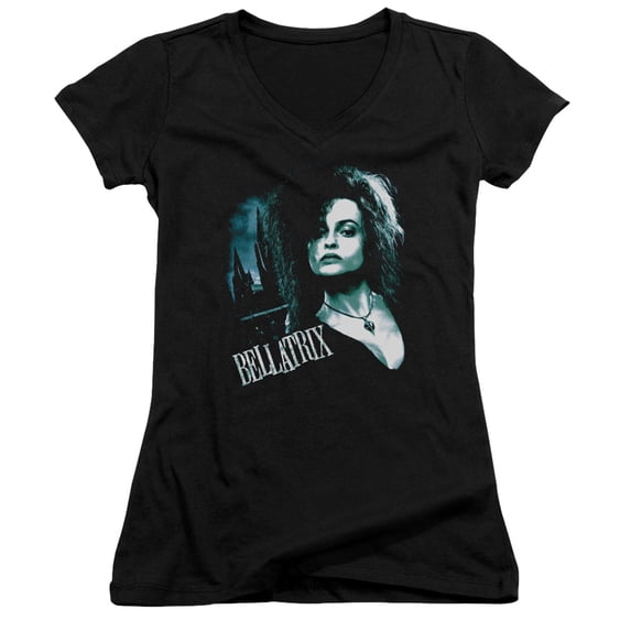 Harry Potter Bellatrix Closeup Officially Licensed Junior V Neck T Shirt