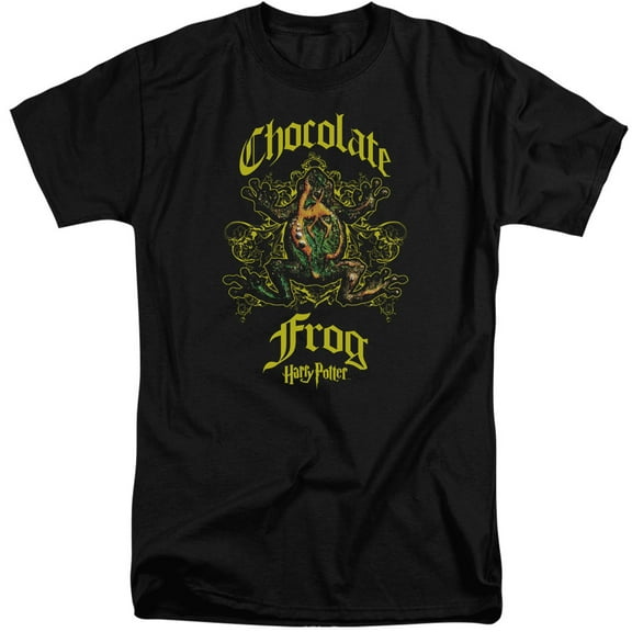 Trevco HP8060-ATT-4 Harry Potter & Chocolate Frog-Short Sleeve Adult Tall 18-1 T-Shirt, Black - Extra Large