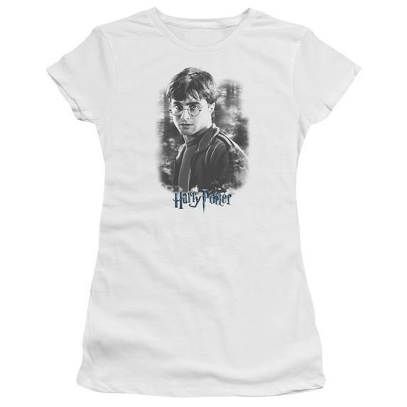 Harry Potter Harry In The WoodS/S S Junior Women's T-Shirt Sheer White