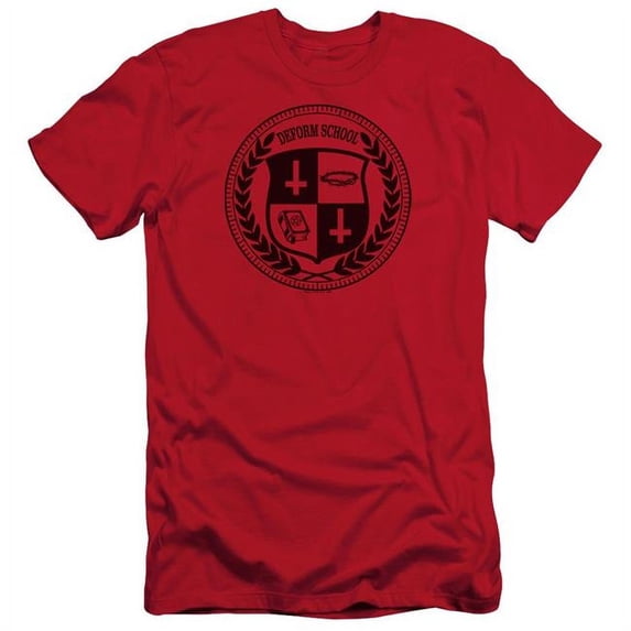 Trevco Hell Fest & Deform School Adult 30-1 Slim Fit Short Sleeve T-Shirt, Red - Medium
