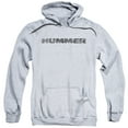thumbnail image 1 of Trevco HMR100-AFTH-1 Hummer & Distressed Hummer Logo-Adult Pull-Over Hoodie, Athletic Heather - Small, 1 of 2