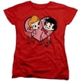 thumbnail image 1 of Trevco   I Love Lucy & Cartoon Love - Womens Short Sleeve T-Shirt, Red - 2X, 1 of 1