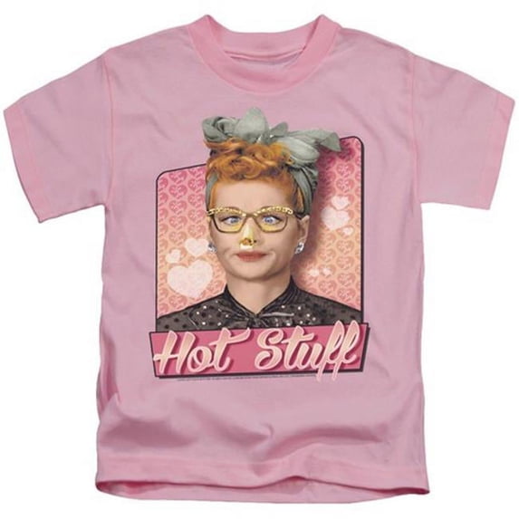 Trevco I Love Lucy-Hot Stuff Short Sleeve Juvenile 18-1 Tee- Pink - Medium 5-6