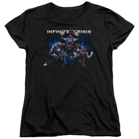 Trevco Infinite Crisis-Ic Super Short Sleeve Womens Tee- Black - 2X