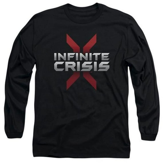 Trevco Infinite Crisis-Logo Long Sleeve Adult 18-1 Tee- Black - 2X