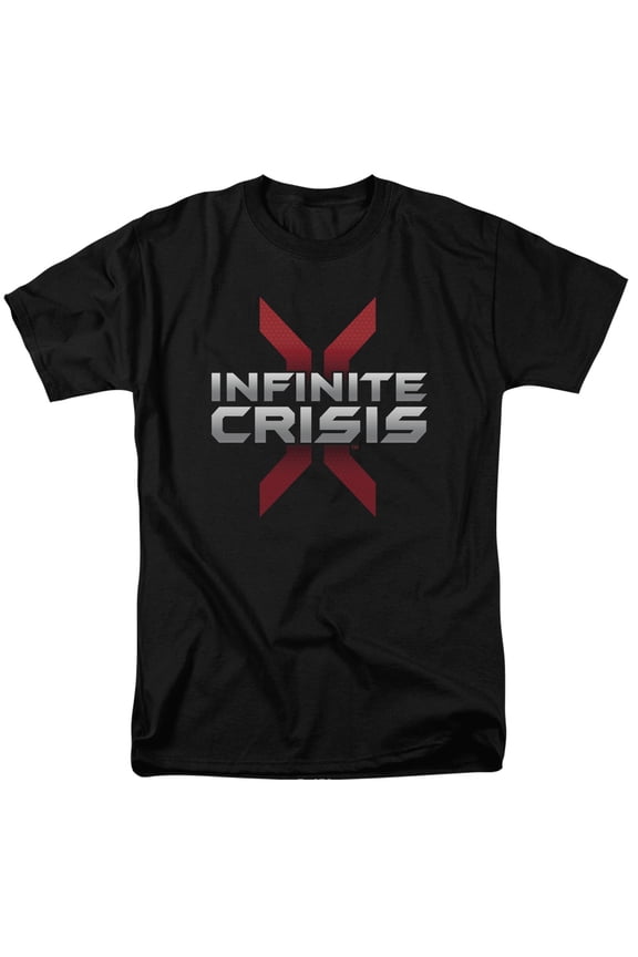 Infinite Crisis-Logo Short Sleeve Adult 18-1 Tee- Black - XL
