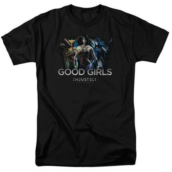 Trevco Injustice Gods Among Us-Good Girls Short Sleeve Adult 18-1 Tee- Black - Medium