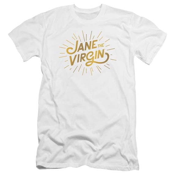 Trevco Jane the Virgin & Golden Logo Adult Cotton Premium Canvas Brand Slim Fit 30-1 T-Shirt, White - 2X