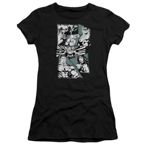 Trevco Jla-A Mighty League Short Sleeve Junior Sheer Tee- Black - Small